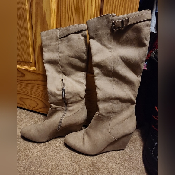 Taupe knee boot wedge Jessica Simpson - Picture 4 of 7